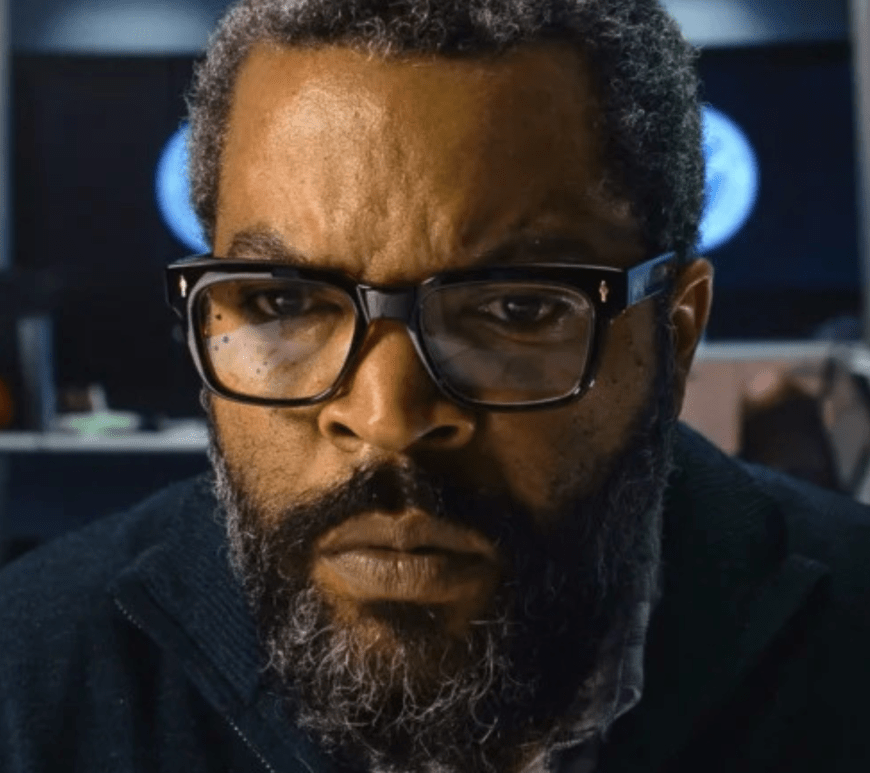 Image still from 2025 War of the Worlds. Close up the main character, played by Ice Cube.