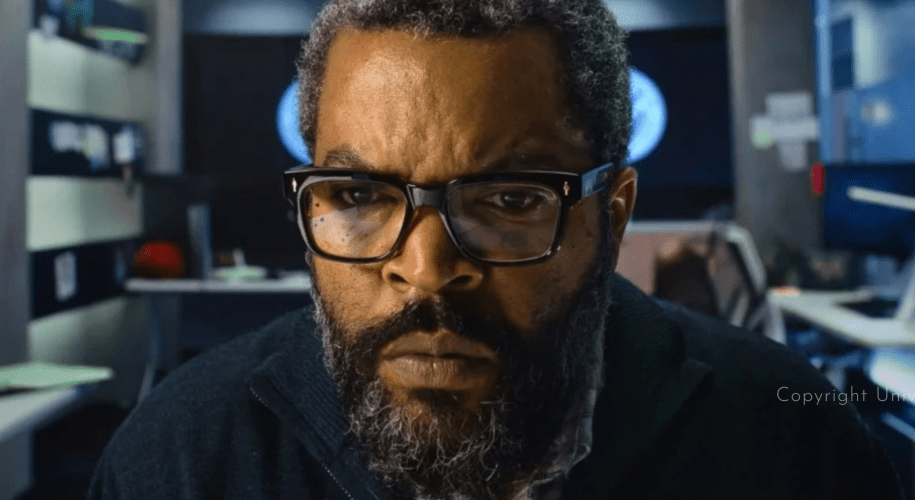 Image still from 2025 War of the Worlds. Close up the main character, played by Ice Cube.